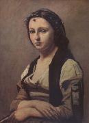 Jean Baptiste Camille  Corot La femme a la perle (mk11) oil